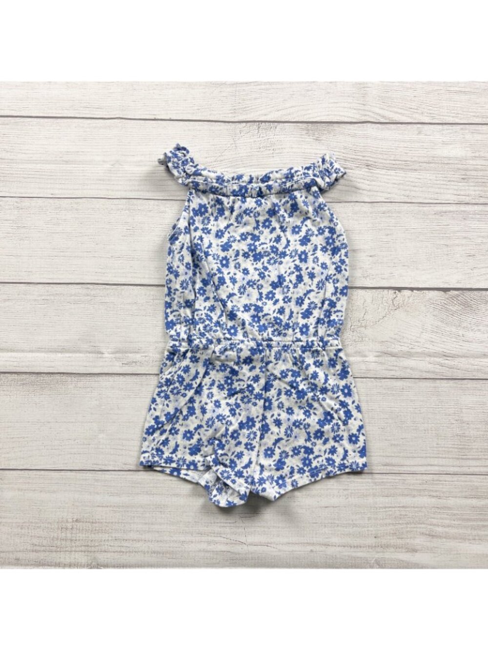 Children's Place Blue Floral Sleeveless Romper Girls 2T - Picture 3 of 3